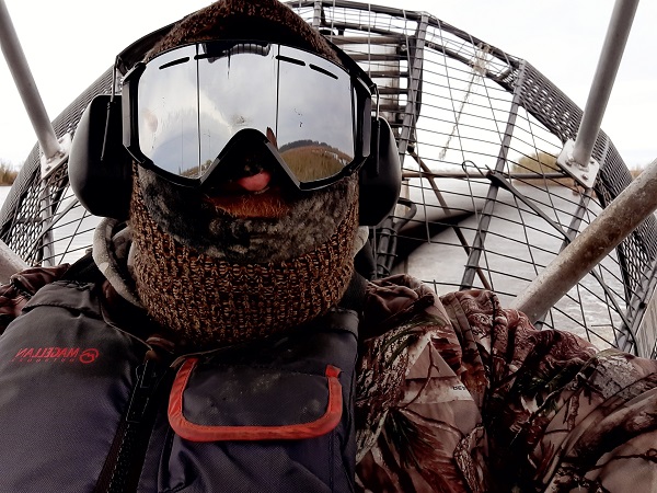 Devin Oehler, APTIM Environmental Scientist, operating an airboat in southern Louisiana as part of his work with the Louisiana Coastal Protection and Restoration Authority's Coastwide Reference Monitoring System Project. 